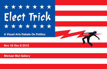 Image of Postcard advertising Art Exhibition: Elec Trick at Michael Mut Project Space, Lower East Side, New York