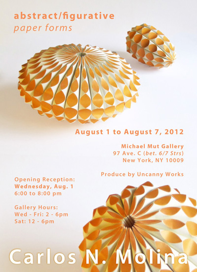 Image of Postcard announcing Art Exhibit for Luis Carle at Michael Mut Project Space, New York